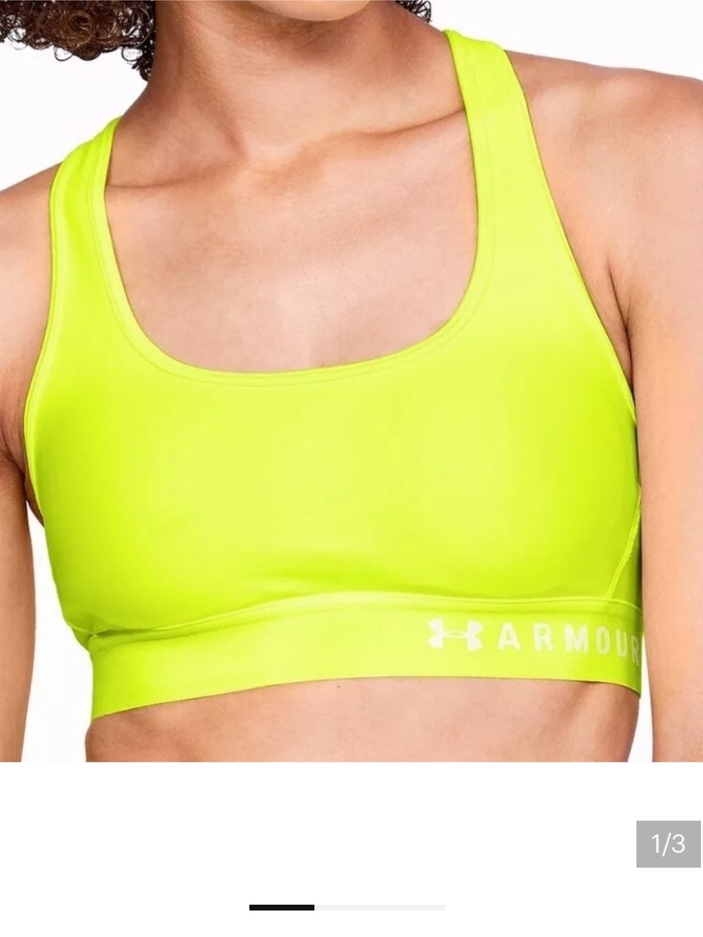 Under Armour Neon Yellow Compression Sports Bra